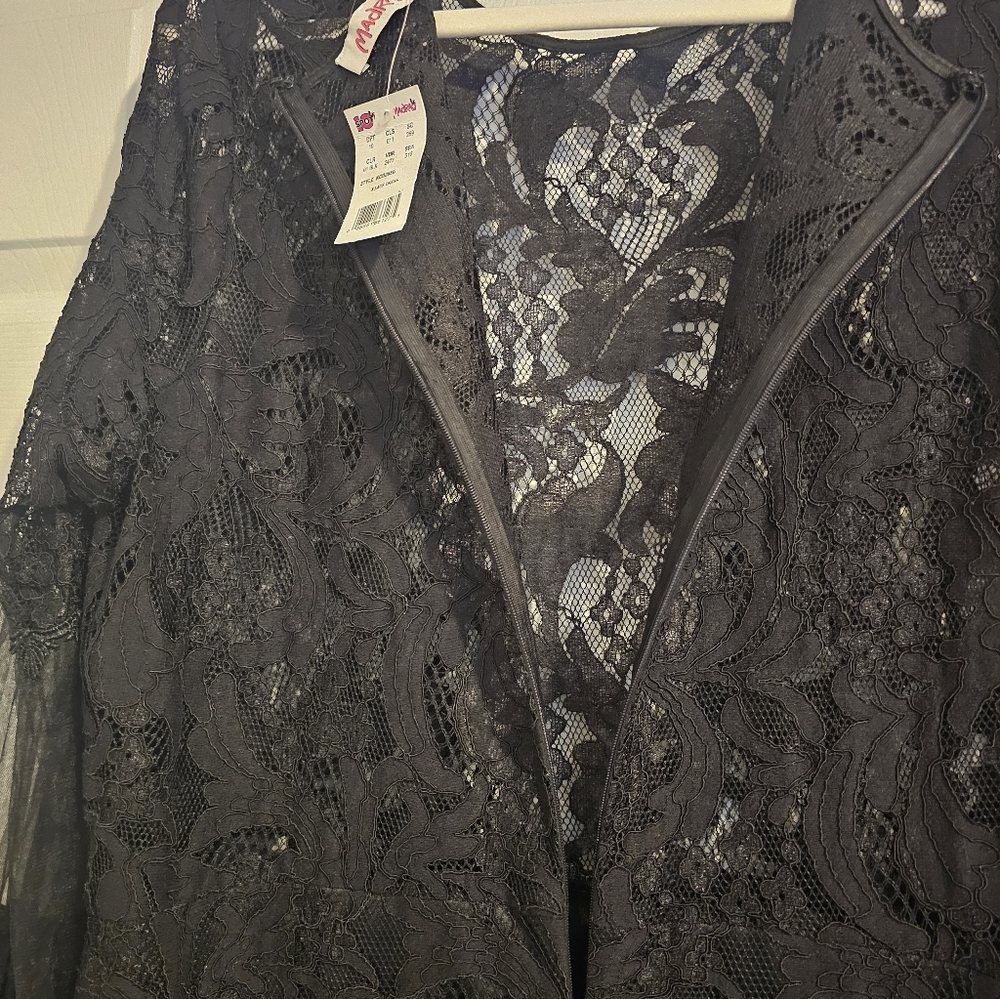 MadRag NWT Women's Black Lace Cocktail Dress Sz XL - Picture 8 of 16